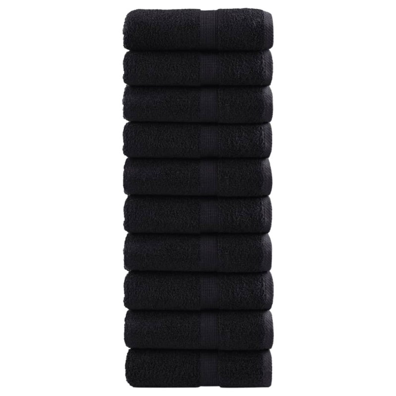 Serviettes de visage de qualité supérieure SOLUND 10 pcs noir 