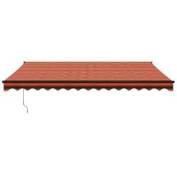 Auvent rétractable automatique orange et marron 4x3 m 