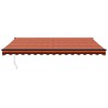 Auvent rétractable automatique orange et marron 4x3 m 