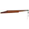 Auvent rétractable automatique orange et marron 4x3 m 