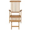 Chaises de terrasse et repose-pied lot de 2 Bois de teck solide 