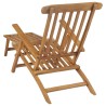 Chaises de terrasse et repose-pied lot de 2 Bois de teck solide 