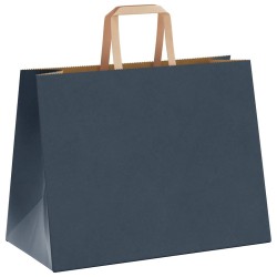 Sacs en papier 250 pcs avec poignées bleu 32x17x25 cm 
