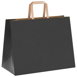 Sacs en papier 250 pcs avec poignées noir 32x17x25 cm 