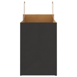 Sacs en papier 250 pcs avec poignées noir 32x17x25 cm 