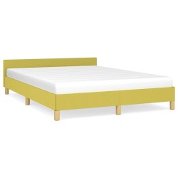 Cadre de lit sans matelas vert 140x200 cm tissu 