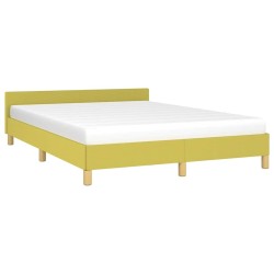 Cadre de lit sans matelas vert 140x200 cm tissu 