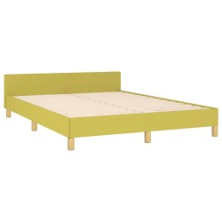Cadre de lit sans matelas vert 140x200 cm tissu 