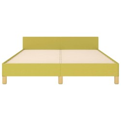 Cadre de lit sans matelas vert 140x200 cm tissu 