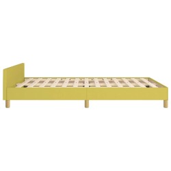 Cadre de lit sans matelas vert 140x200 cm tissu 