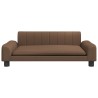 Lit pour chien marron 90x53x30 cm tissu 