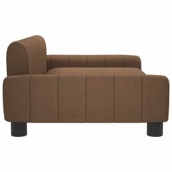 Lit pour chien marron 90x53x30 cm tissu 