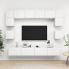 Ensemble de meubles TV 8 pcs Blanc Bois d'ingénierie 