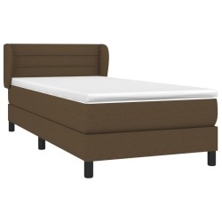 Sommier à lattes de lit avec matelas Marron foncé 80x200 cm 