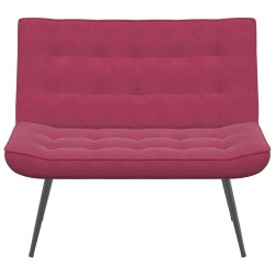 Banc rouge bordeaux 110x74x84 cm velours 