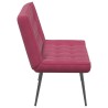 Banc rouge bordeaux 110x74x84 cm velours 