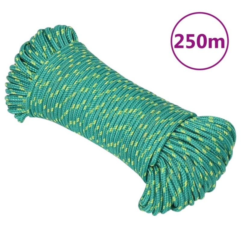 Corde de bateau Vert 3 mm 250 m Polypropylène 