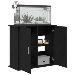 Support pour aquarium chêne noir 81x36x73 cm bois d'ingénierie 