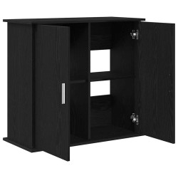 Support pour aquarium chêne noir 81x36x73 cm bois d'ingénierie 