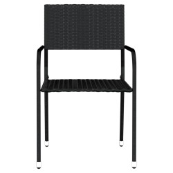 Ensemble à manger de jardin 7 pcs Noir 