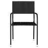 Ensemble à manger de jardin 7 pcs Noir 