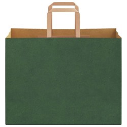 Sacs en papier 250 pcs avec poignées vert 32x17x25 cm 