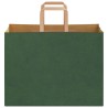 Sacs en papier 250 pcs avec poignées vert 32x17x25 cm 