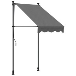 Auvent rétractable anthracite 100x150 m tissu et acier 