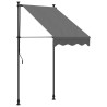 Auvent rétractable anthracite 100x150 m tissu et acier 