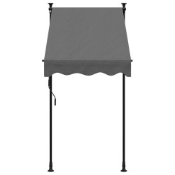 Auvent rétractable anthracite 100x150 m tissu et acier 
