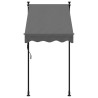 Auvent rétractable anthracite 100x150 m tissu et acier 