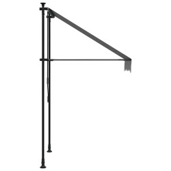 Auvent rétractable anthracite 100x150 m tissu et acier 