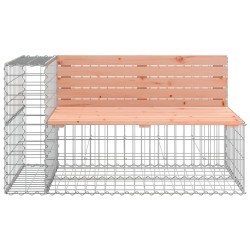 Banc jardin design gabion 347x71x65,5 cm bois massif de douglas 