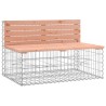 Banc jardin design gabion 347x71x65,5 cm bois massif de douglas 