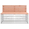 Banc jardin design gabion 347x71x65,5 cm bois massif de douglas 