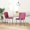 Chaises à manger lot de 2 Rouge bordeaux Velours 