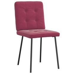 Chaises à manger lot de 2 Rouge bordeaux Velours 
