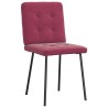 Chaises à manger lot de 2 Rouge bordeaux Velours 