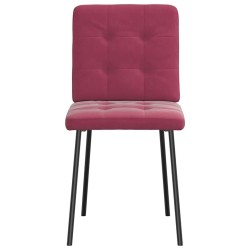 Chaises à manger lot de 2 Rouge bordeaux Velours 