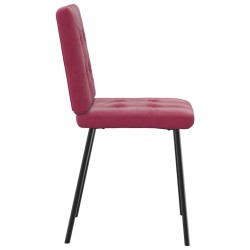 Chaises à manger lot de 2 Rouge bordeaux Velours 