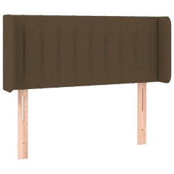 Tête de lit à LED Marron foncé 93x16x78/88 cm Tissu 