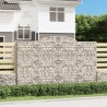Paniers à gabions arqués 2 pcs 300x30x180/200 cm fer galvanisé 