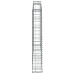 Paniers à gabions arqués 2 pcs 300x30x180/200 cm fer galvanisé 