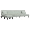 Canapé-lit en forme de L gris clair 255x140x70 cm velours 