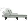 Canapé-lit en forme de L gris clair 255x140x70 cm velours 
