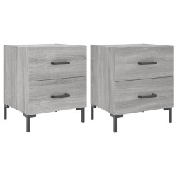 Tables de chevet 2 pcs sonoma gris 40x35x47,5 cm 