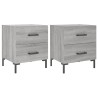 Tables de chevet 2 pcs sonoma gris 40x35x47,5 cm 