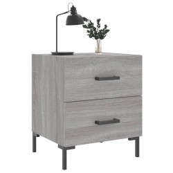Tables de chevet 2 pcs sonoma gris 40x35x47,5 cm 