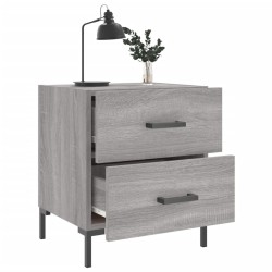 Tables de chevet 2 pcs sonoma gris 40x35x47,5 cm 