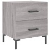 Tables de chevet 2 pcs sonoma gris 40x35x47,5 cm 